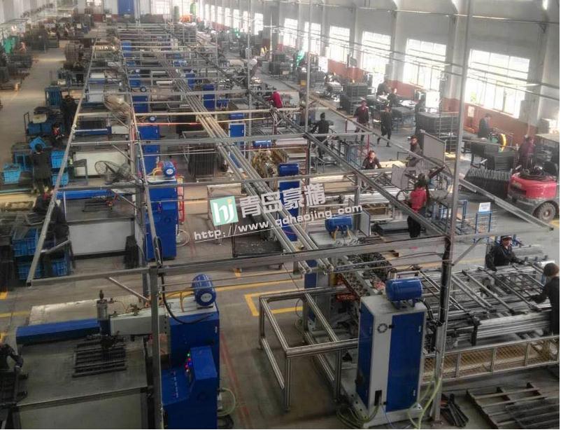 天津保税区国内最大的宠物笼出口企业点焊现场全场点焊设备定制